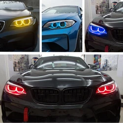 Not RGB M2 Yellow Blue Red DRL Angel Eyes For 2014-2017 BMW 2 Series F87 F22 F23 220i 228i M240i Xenon Headlight Daylight