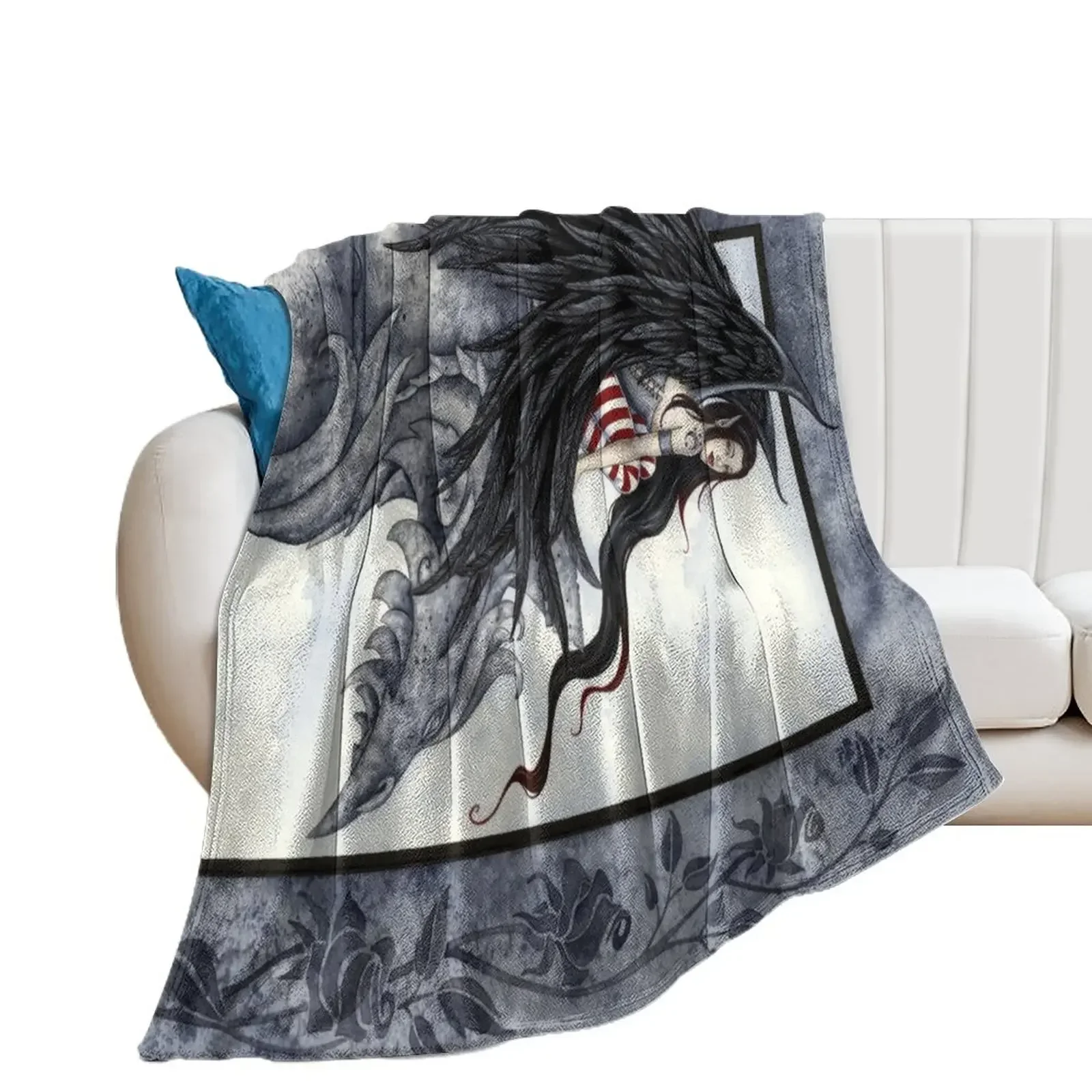 

Gothic Throw Blanket cosplay anime Soft Beds Bed Fashionable Shaggy Blankets