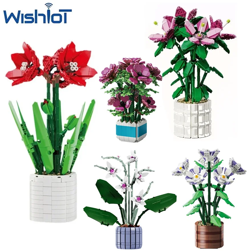 

Конструктор-модель: Имитация горшечных растений (Бонсай, Подсолнух, Азалия, Лилия) – Декор для дома, Букеты, Игрушки, Кирпичики MOC, Подарки