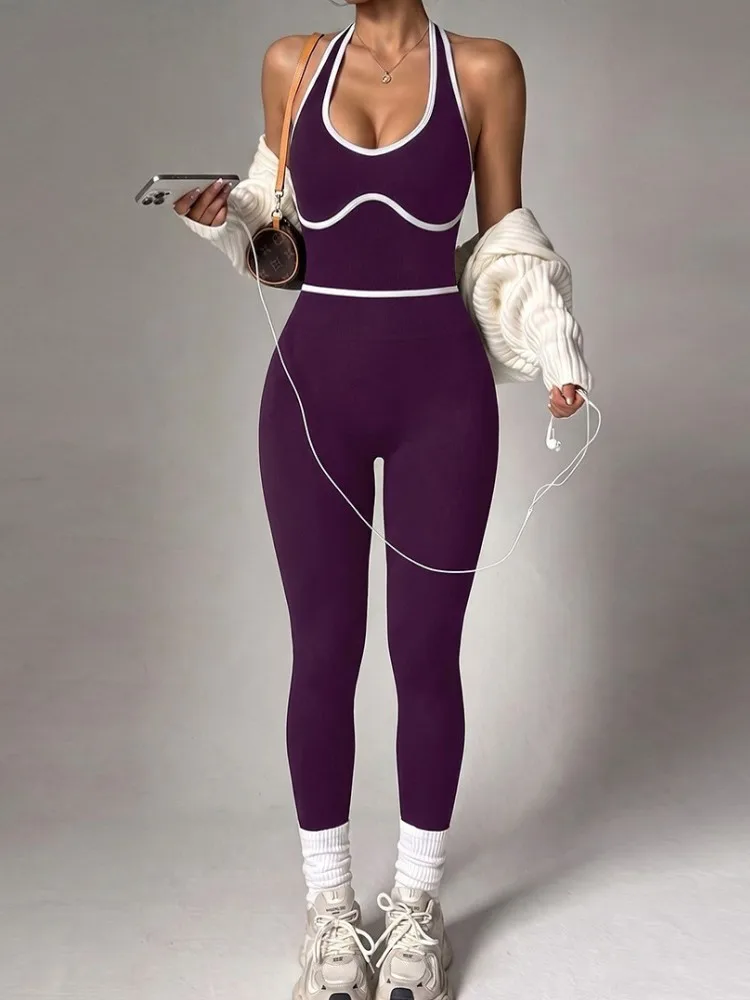 1PCS Yoga Gym Rompers Jumpsuits Women Sports Overalls Active Wear Fitness Clothing Workout Clothes Women Short Playsuits Outfits