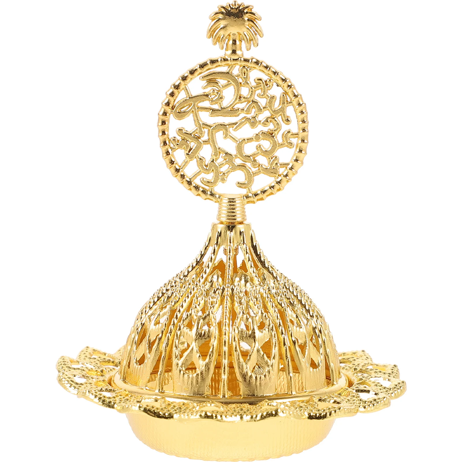 

Vintage Style Metal Incense Burner Decorative Censer Arabic Design Desktop Home Decor Portable Creative Burner For Living Room