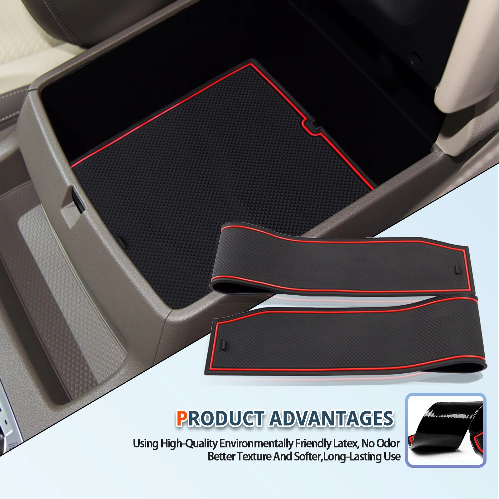 RUIYA for Kia Carnival KA4 2021 2022 2023 Car Door Groove Mat Anti-slip Slot Pad Auto Interior Carnival KA4 Accessories 2023