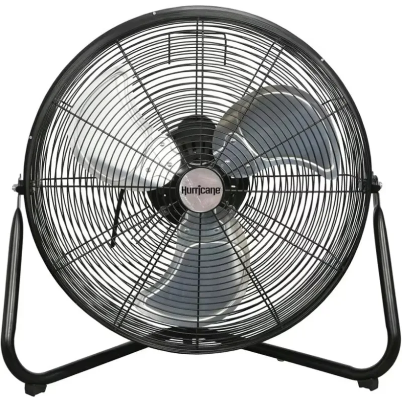 Hurricane Pro Series, 20 Inch High Velocity Heavy Duty Metal Orbital Floor Fan with 3 Speed Settings and 360 Degree Oscillation