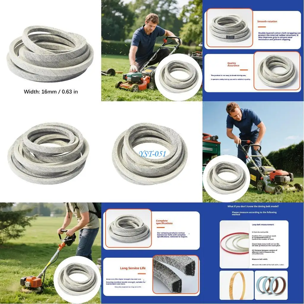 

E15A Tall Execution 189" Mower Operate Belt Aramid Fiber Strengthened Durability