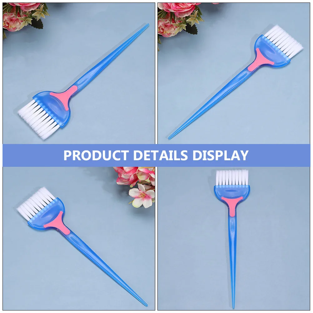 

4 Pcs Comb Soft Hair Oil Color Separated Brush Dye Application Applicator Blue Barbershop Brushes for Stylist Miss