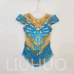 LIUHUO Rhythmic Gymnastics Leotard Competitive Cheerleading Performance For Children