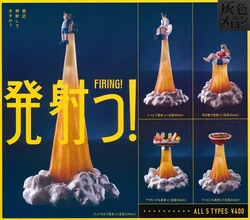 Stasto capsule toy cute kawaii Gray meron Firing! Part.3 Liftoff in the toilet creative funny golden desk car ornaments gashapon