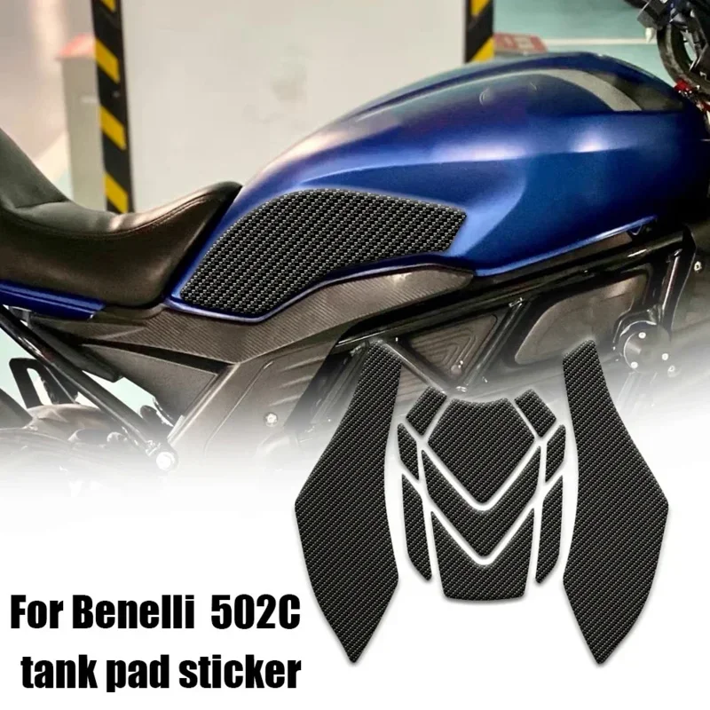 Motorcycle Anti Slip Fuel Tank Pads Gas Knee Grip Traction Sticker Protector For BENELLI 502 C 502C 2019 2020 2021 2022