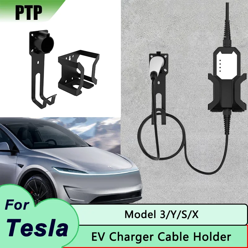 

Electric Vehicle Car Charging Cable Storage Holder Gun Head Socket For EV Charger Cable Type2 Type1 Wall Mount Bracket Socket