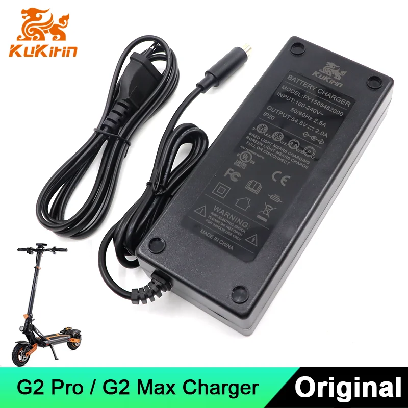 

Original 54.6V 2A Charger Input 100-220V For Kukirin G2 PRO G2 MAX Electric Scooter Lithium Charger Kukirin Parts