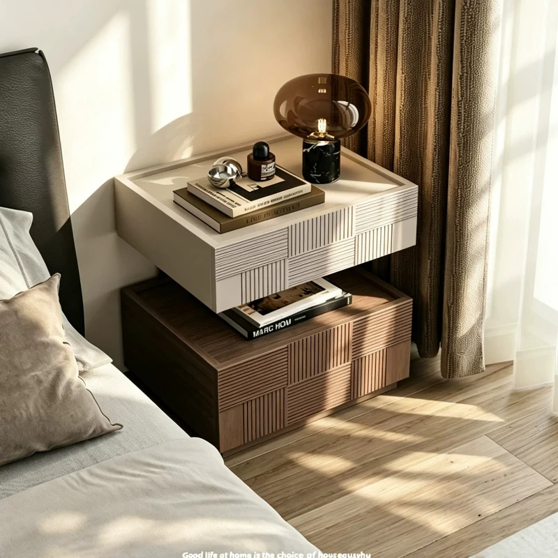 Minimal Rustic Nature Nightstands High Designer Floating Weird Cute Nightstands Bauhaus Antique Tavolo Da Letto Furniture Home