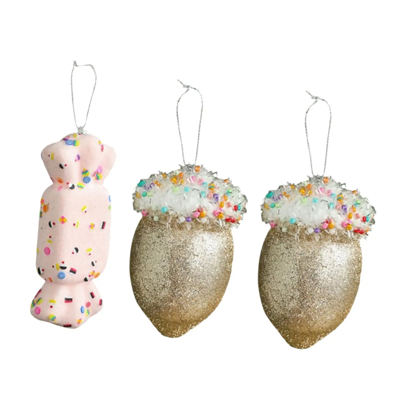 3 חתיכות עץ חג המולד תלוי קישוטים מחדש קישוט עץ חג המולד מקסים עבור alloween מקורה של ליל כל הקדושים