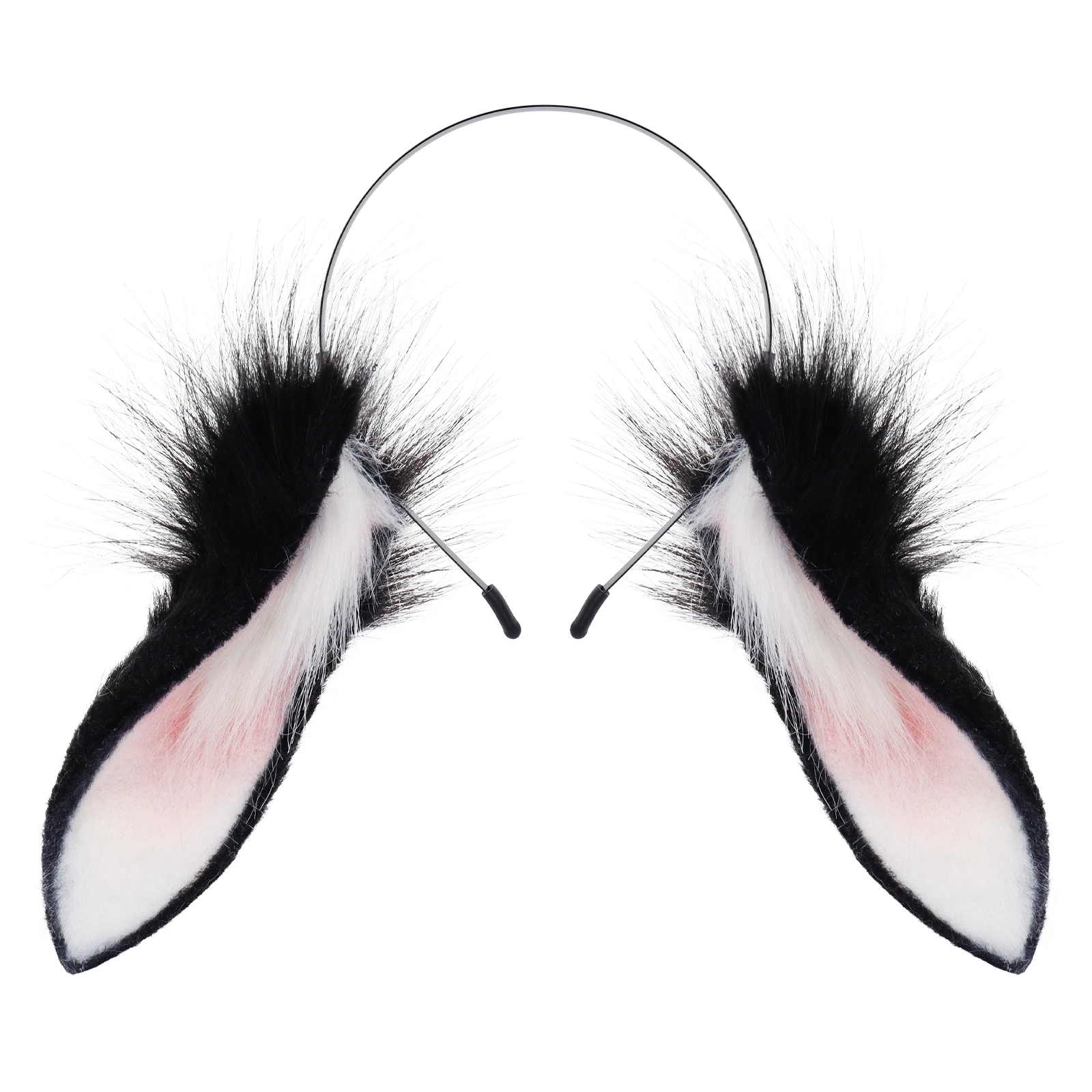 Tier Kaninchen Ohren Stirnband Kunstpelz Hase Kopfbedeckung Plüsch Haarband Party Cosplay Kostüm Zubehör