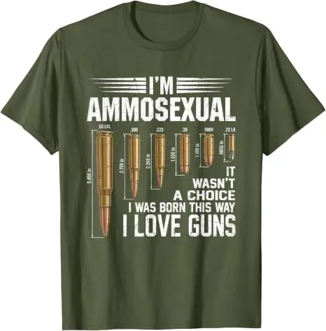 Ich bin ein Ammosexueller, Waffenliebhaber, Enthusiast, Zweite Verfassungszusatz, lustiges T-Shirt, Y2k, humorvoll, sarkastisch, Witz, Spruch, T-Shirt, Streetwear-Kleidung – Detail 10