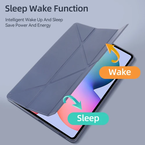 Imagen 2 del producto Funda para Samsung Galaxy Tab A8 10,5 S6 Lite S7/S8/S9/A8 Galaxy Tab S7+/S7 FE/S8+ 12,4 pulgadas S9 Plus PU Tablet Funda de cuero inteligente