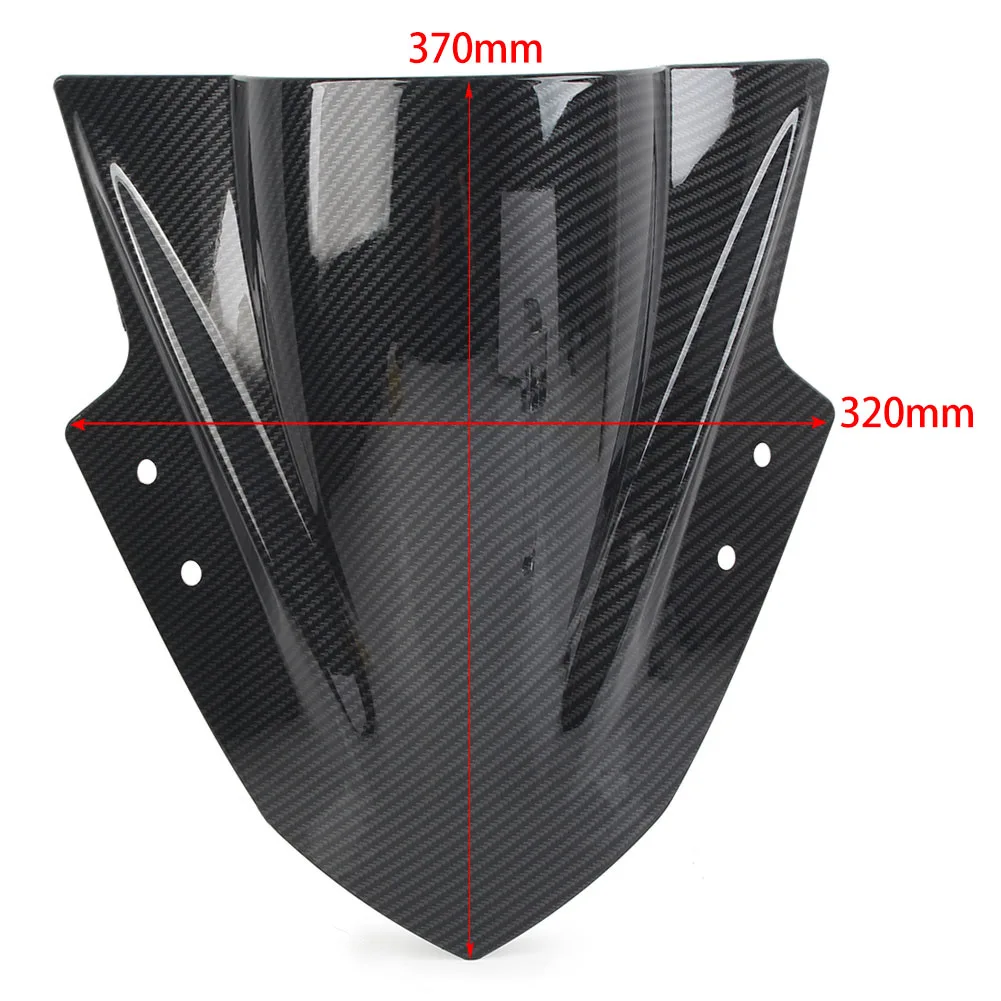 Carbon Fiber Motorcycle Windshield Double Bubble Wind Shield Screen For Kawasaki EX300 Ninja 300 250 2013 2014 2015 2016 2017