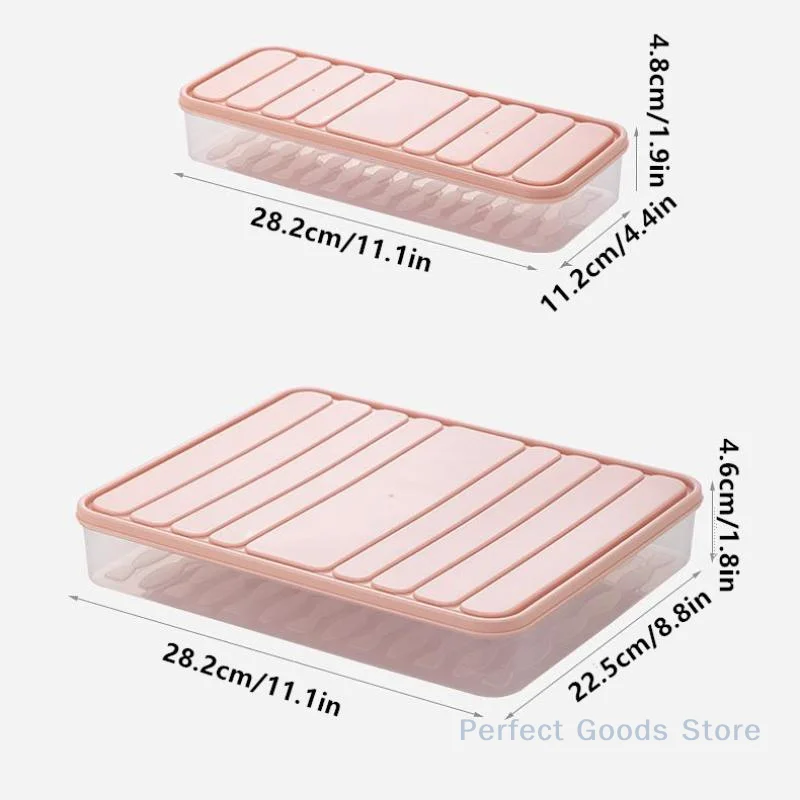 Caja para verduras de huevos y alimentos para el hogar, organizador de Wonton de bola de masa de congelación rápida, contenedor de almacenamiento para refrigerador de mantenimiento fresco