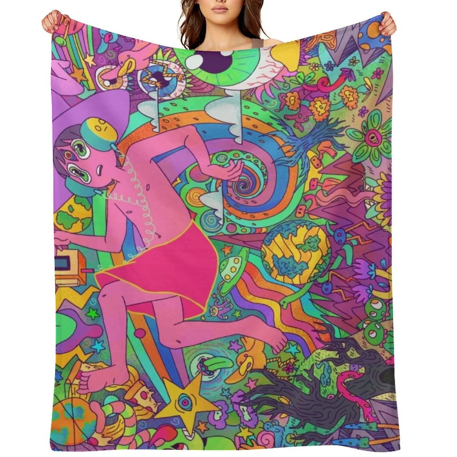 The Midnight Gospel Trippy Throw Blanket Quilt Furry Cute blankets ands Blankets