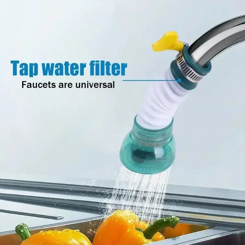 Universal 360 Rotation Kitchen Faucet Bubbler Swivel Water Saving Economizer Head Shower Faucet Nozzle Adapter Sink Accessories