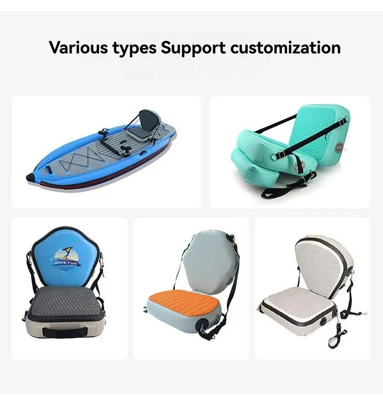 Premium Inflatable Kayak Backrest Adjustable PVC Cushion Support Inflatable Backrest For Canoes & Fishing Boats