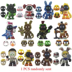 FNAF Panic Game Midnight Toy Bear Foxy Chica Fazbear Bonnie Change Masks Action Figurine Anime1 PCS Randomly Sent