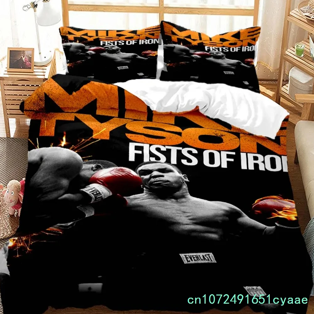 Boxing Champion Mike Tyson 3D Cartoon Printed Bedding Queen Bedding Set Customized King Size Bedding Set Soft And Comfortable