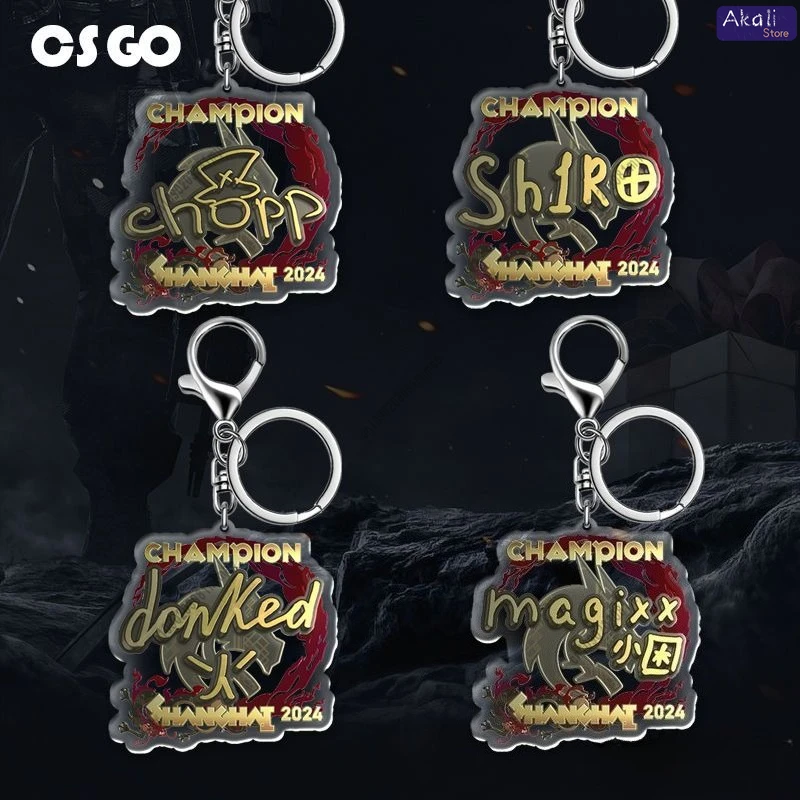 

CSGO Champion Signature Acrylic Keychain Green Dragon Shanghai Exclusive Collectible Gamer Accessory