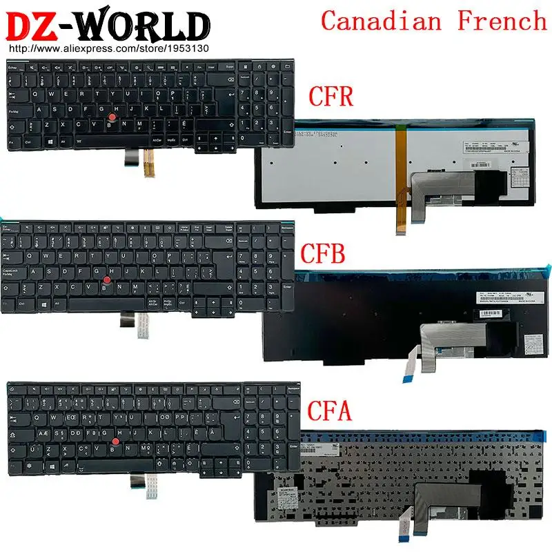 Оригинальная канадская французская клавиатура с подсветкой CFA CFB CFR для Lenovo Thinkpad L540 L560 L570 P50S T560 W540 T540P W541 T550 W550S