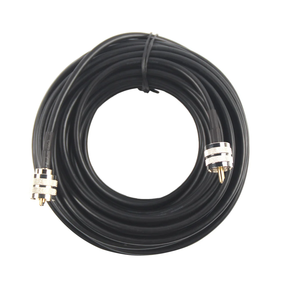 

RG58 UHF Cable 259 Male Connector Low Loss Premium Copper Reliable Connection Amateur Radio Antenna