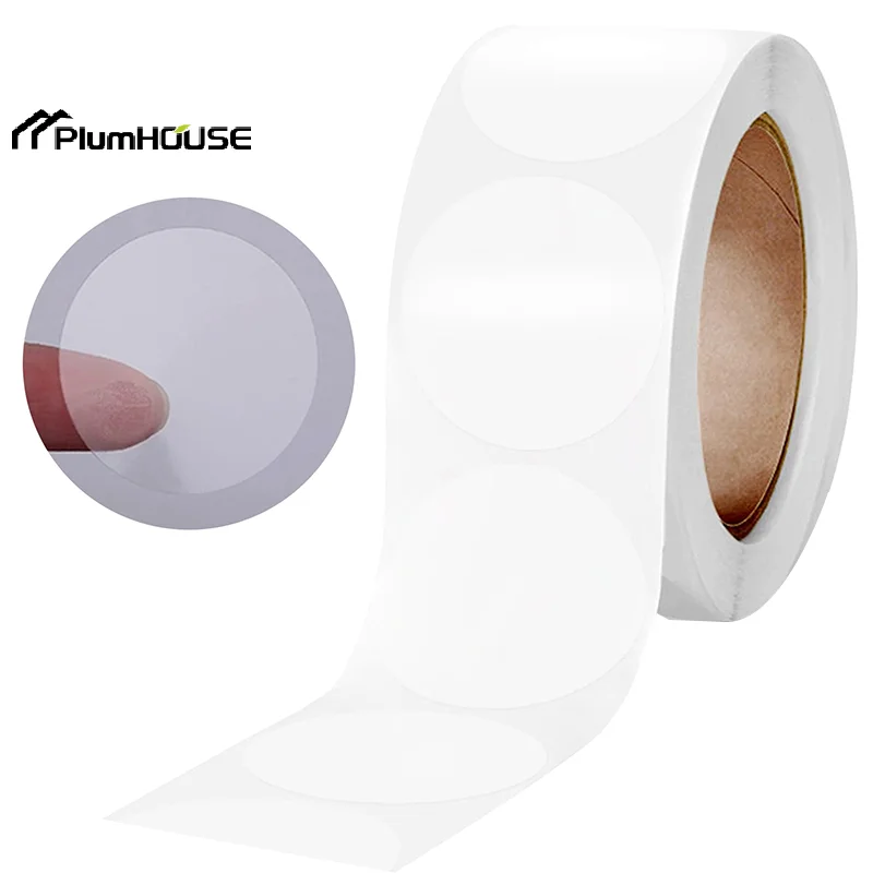 500pcs/roll 캔디 쿠키 비스킷 디저트 가방에 대 한 명확한 레이블 데 칼 장식 씰링 라운드 투명 스티커