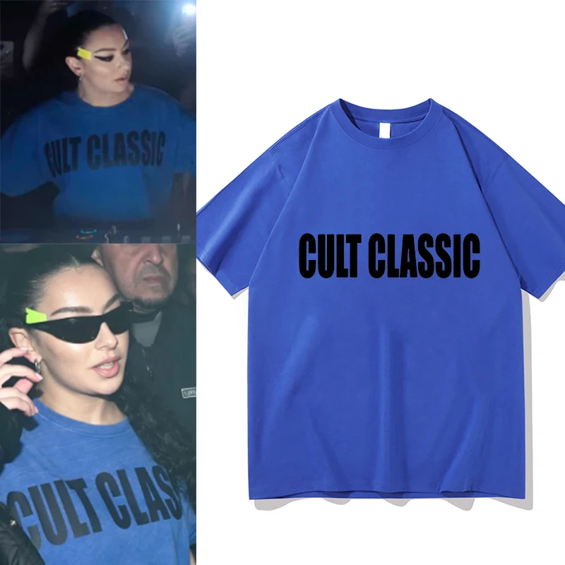 Charli xcx Cult Classics Print T-shirts Cotton Tees Graphic Tee Unisex Short Sleeve O-neck Tops Comic Tees for Men Summer Tops