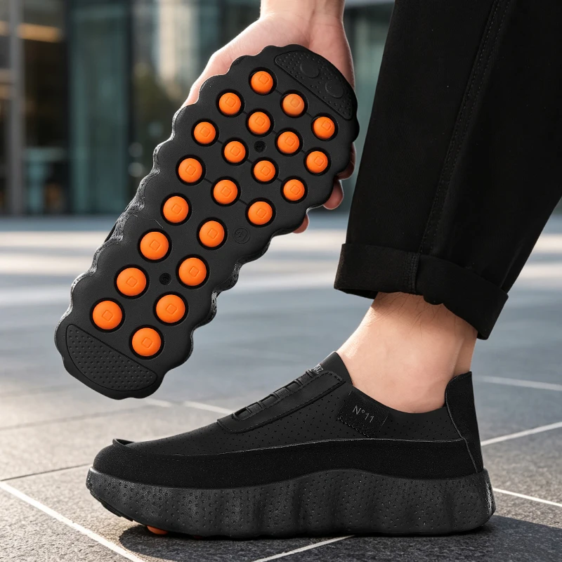 Outdoor Walking Jogging Footwear Sneakers New  Casual Shoes Autumn Men Chunky Platform Non Slip Male Breathable Running Shoes view 3