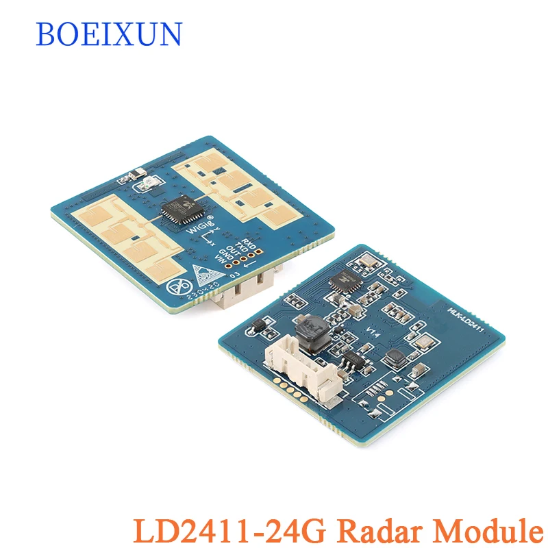 5/1pc LD2411 24G Radar Module Sanitary Distance Detection Board For Bathroom Smart Toilet Gesture Recognition Automatic Switch