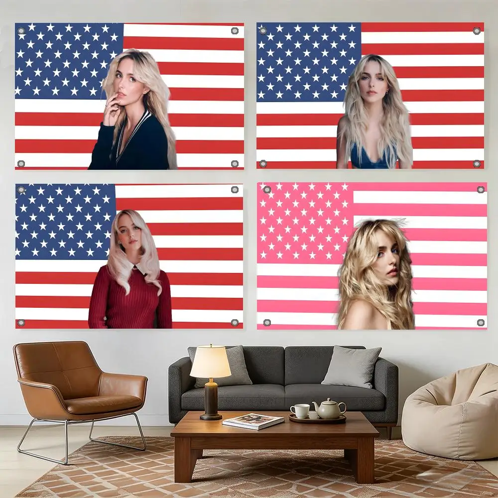 Actor Mckenna Grace Flags Home Yard & Garden Decor Banner - Indoor Outdoor Wall Hanging Flag