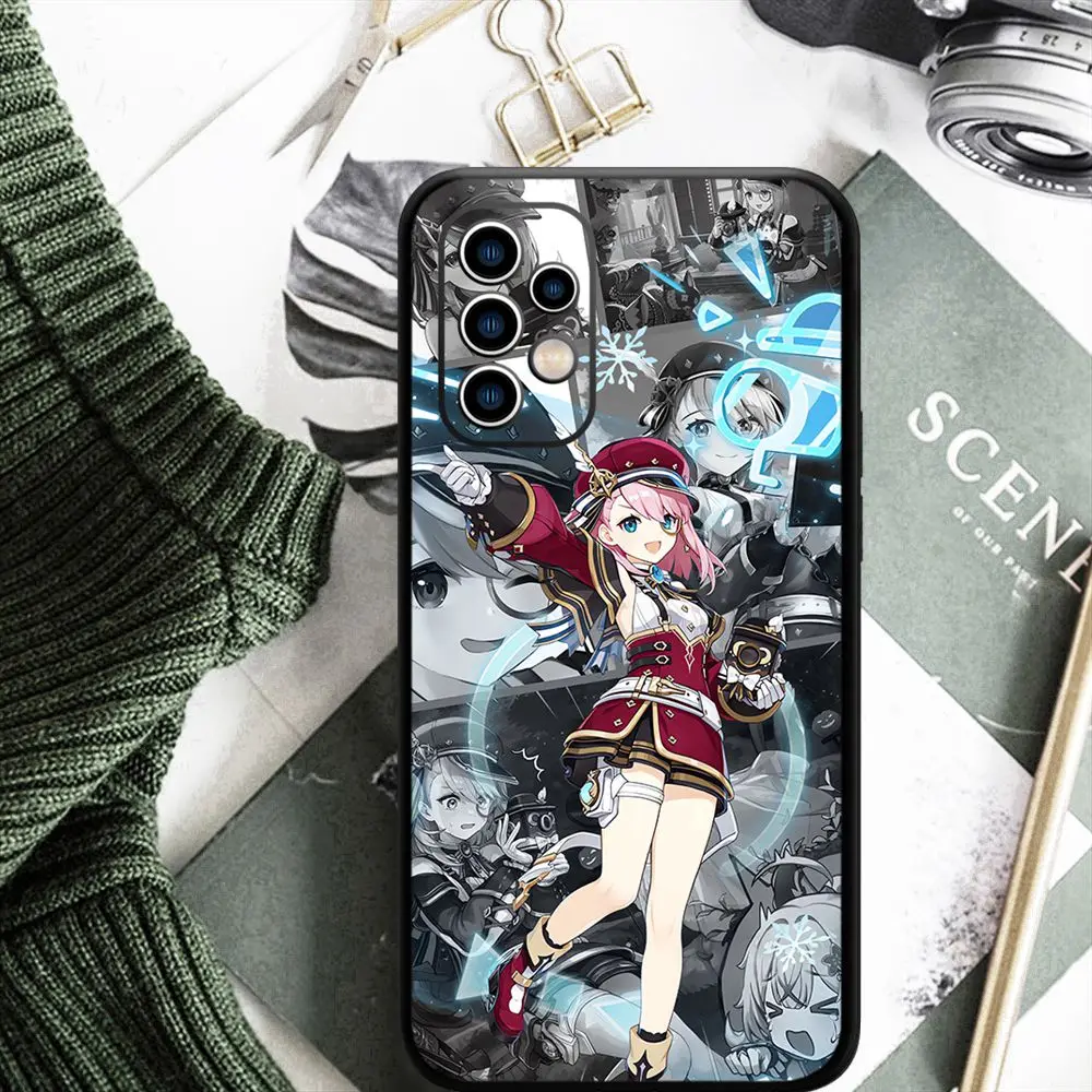 Funda de teléfono Genshin Impact Charlotte Lens of Verity Cryo 4 Stars para SAMSUNG Galaxy A54 53 52 51 F52 A71 Note20 Ultra S23 M30 M21