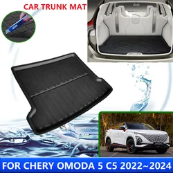 Car Trunk Mats for Chery Omoda 5 C5 Fownix FX 2022 2023 2024 Storage Carpet Tray Pads Rear Luggage Cargo Liner Covers Accessorie