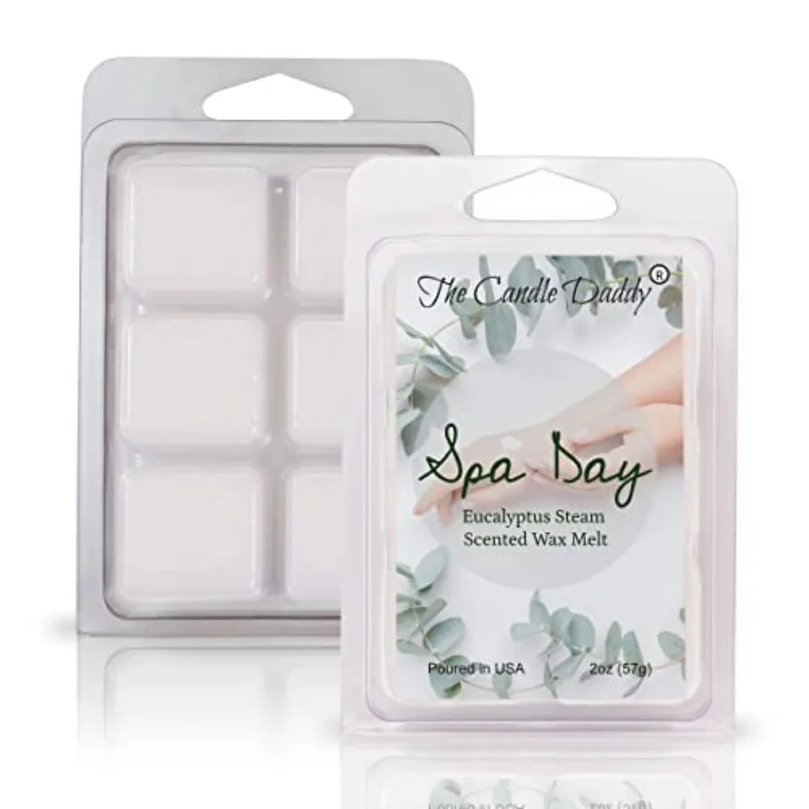 

Spa Day - Relaxing Aroma Therapy Eucalyptus Scented Wax Melt - 1 Pack - 2 Ounces - 6 Cubes