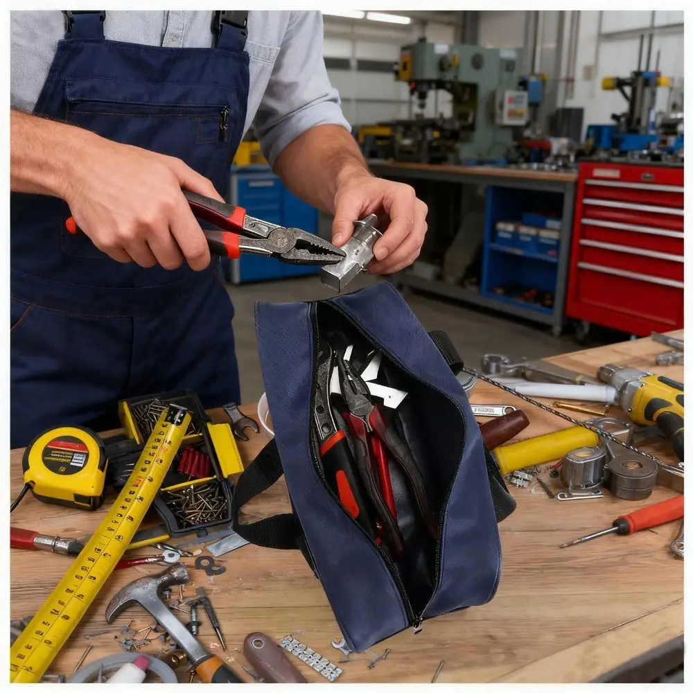 

Waterproof Oxford Cloth Tool Bag Large Capacity Durable Electricians Tool Bag Compact Design Lightweight Design