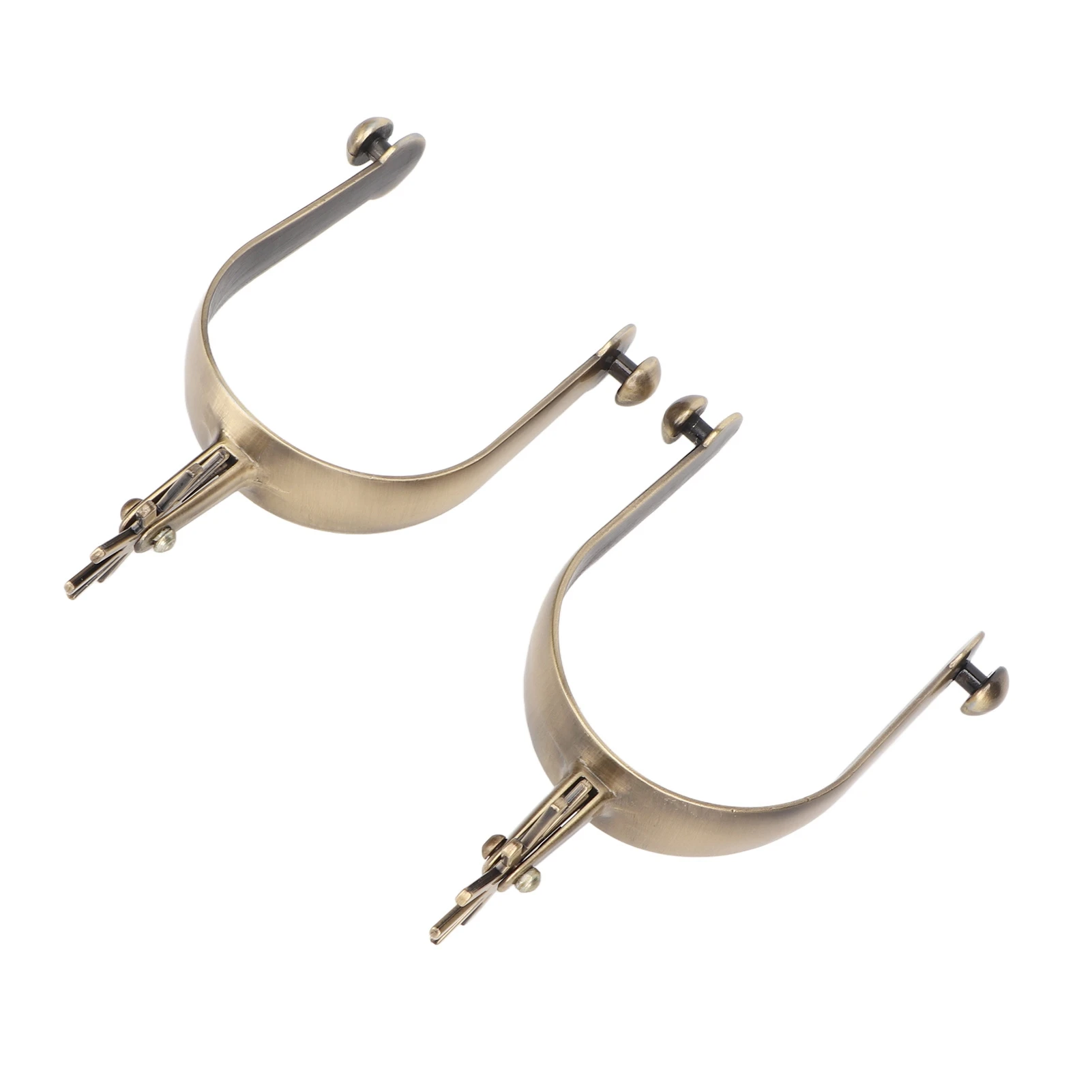 قطعتان من حوامل الحصان الغربية المقاومة للصدأ من سبائك الزنك الاحترافية مع معدات قابلة للتدوير للرجال #3