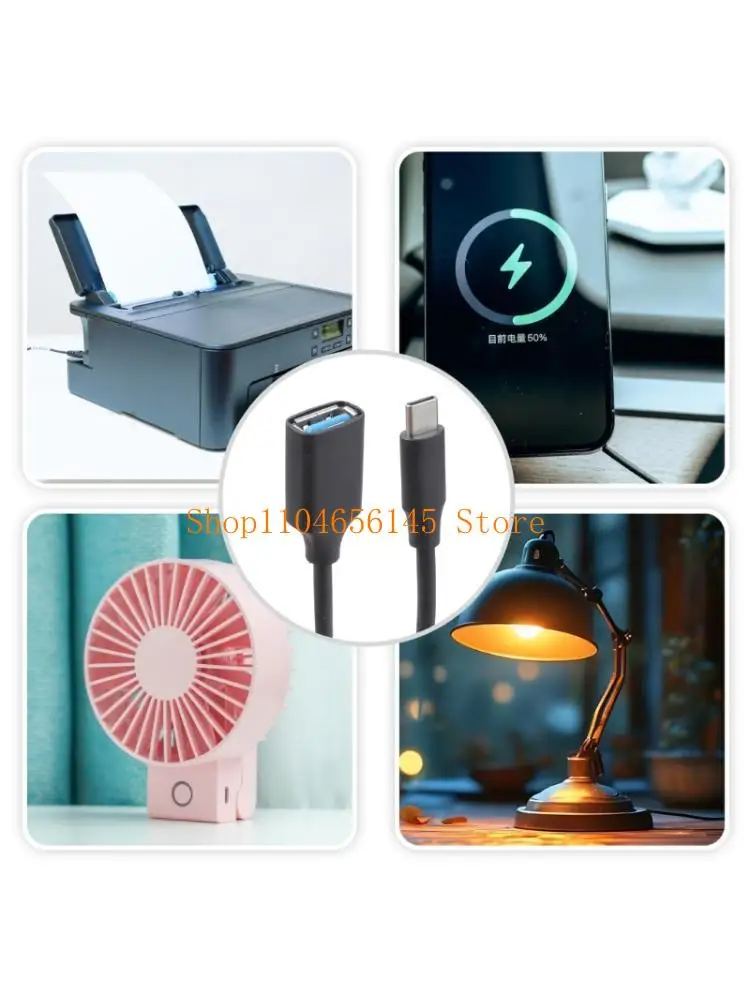 652F Reversible USB C To USB Adapter Cable For Switches Devices 5Gbps Charging