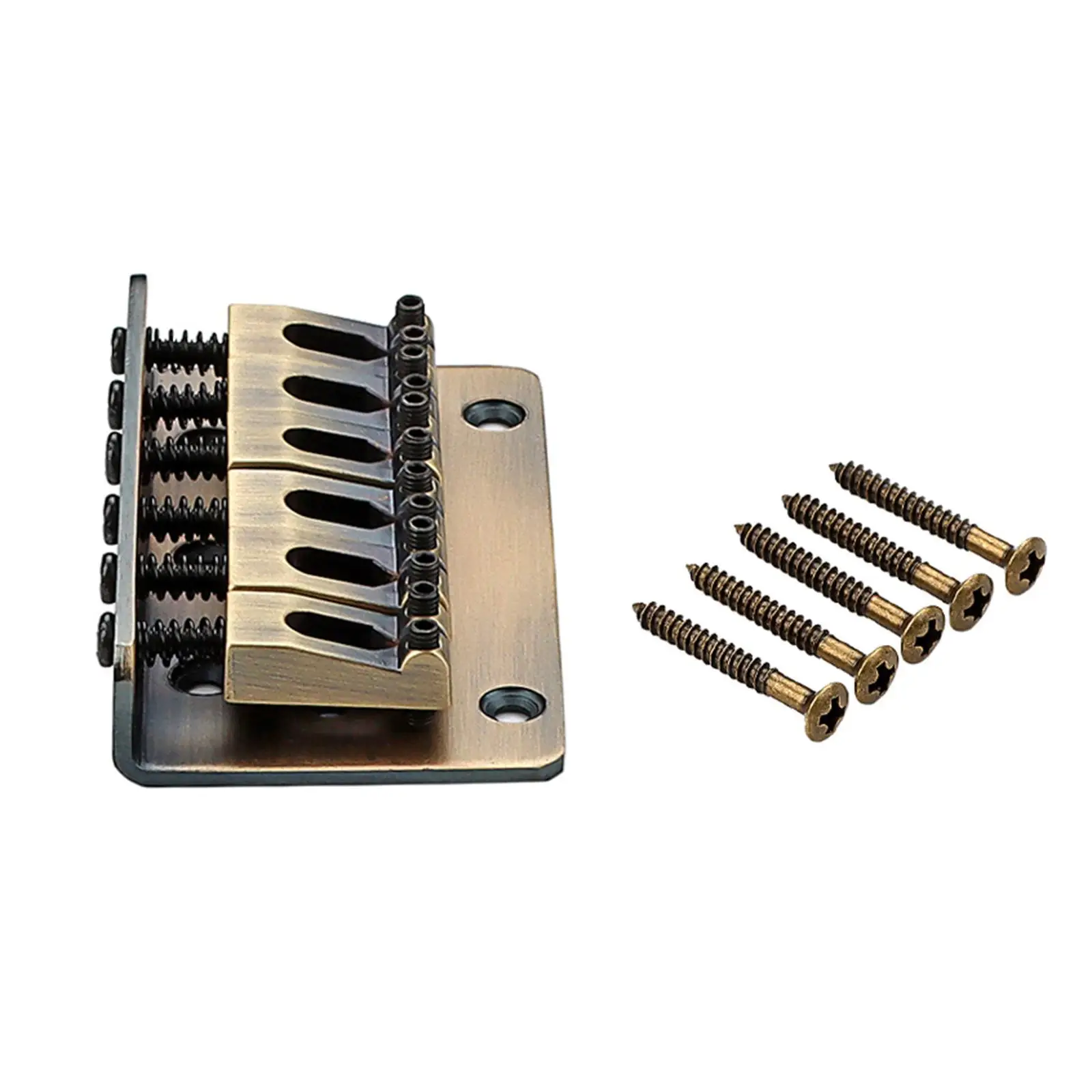 Guitar Fixed Bridge 73mm, Replace,Sturdy for Six String Guitar Spare Part Metal Guitar Part with Screws Guitar Accessory