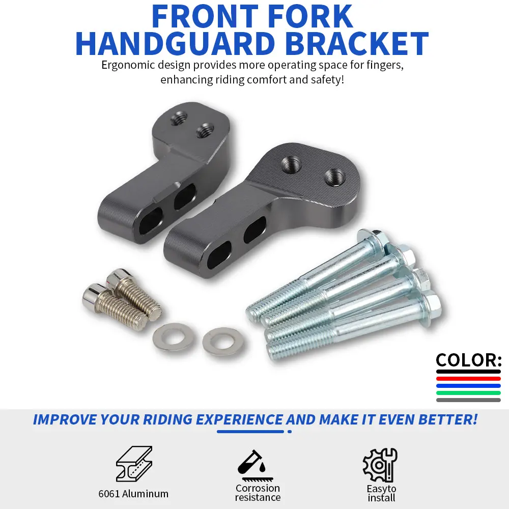 

For YZ KX CR RM 125 250 CRF250 450R YZ250 400 426 450F WR 250 450F SEROW Motorcycle Accessories Front Fork Handguard Bracket Kit