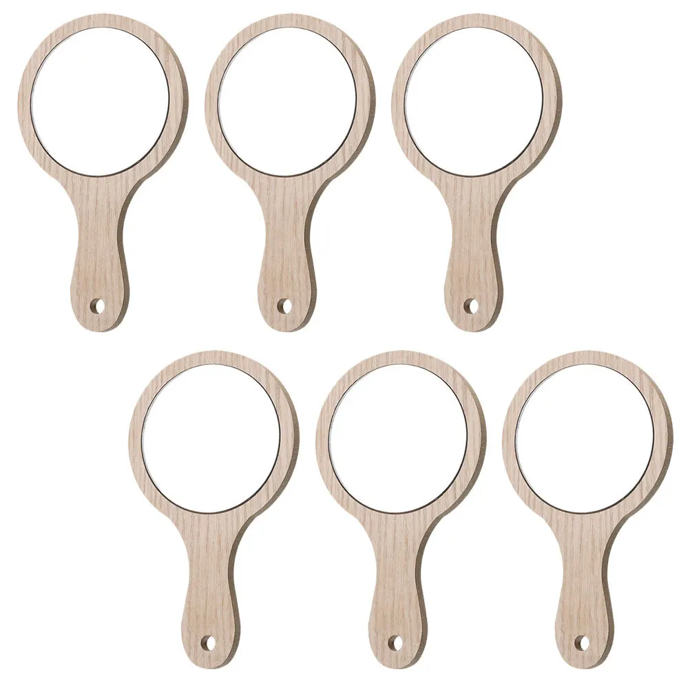 Espejo portátil Simple de 6 uds., Material de alta calidad, resistente a los arañazos, elegante espejo de tocador para uso diario, accesorios de maquillaje