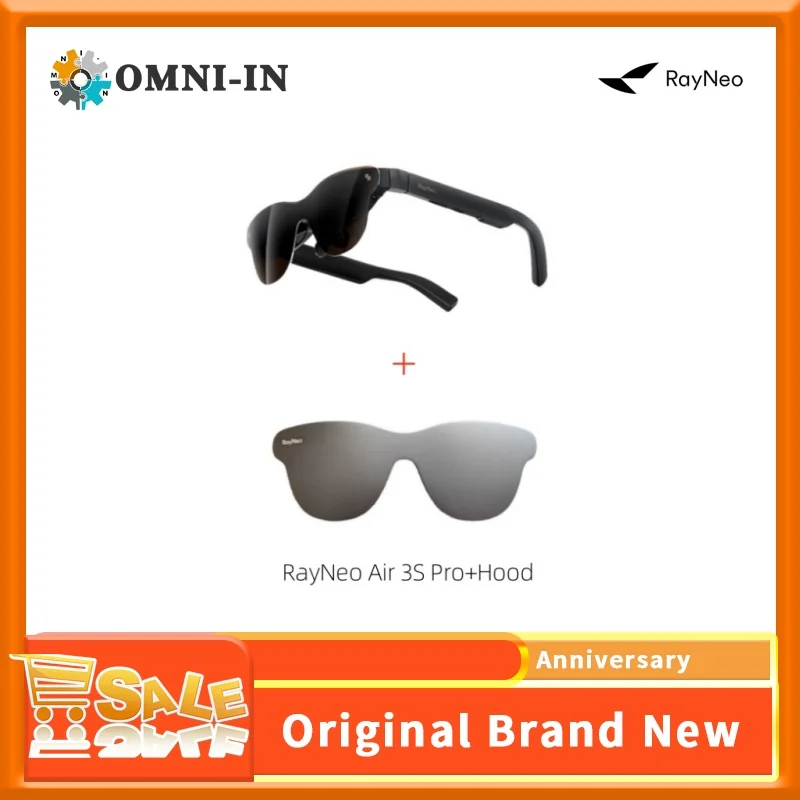 RayNeo Air 3S Pro slimme AR-bril, 135-inch HD-weergave, 1200 Nits helderheid, 3D-surroundgeluid