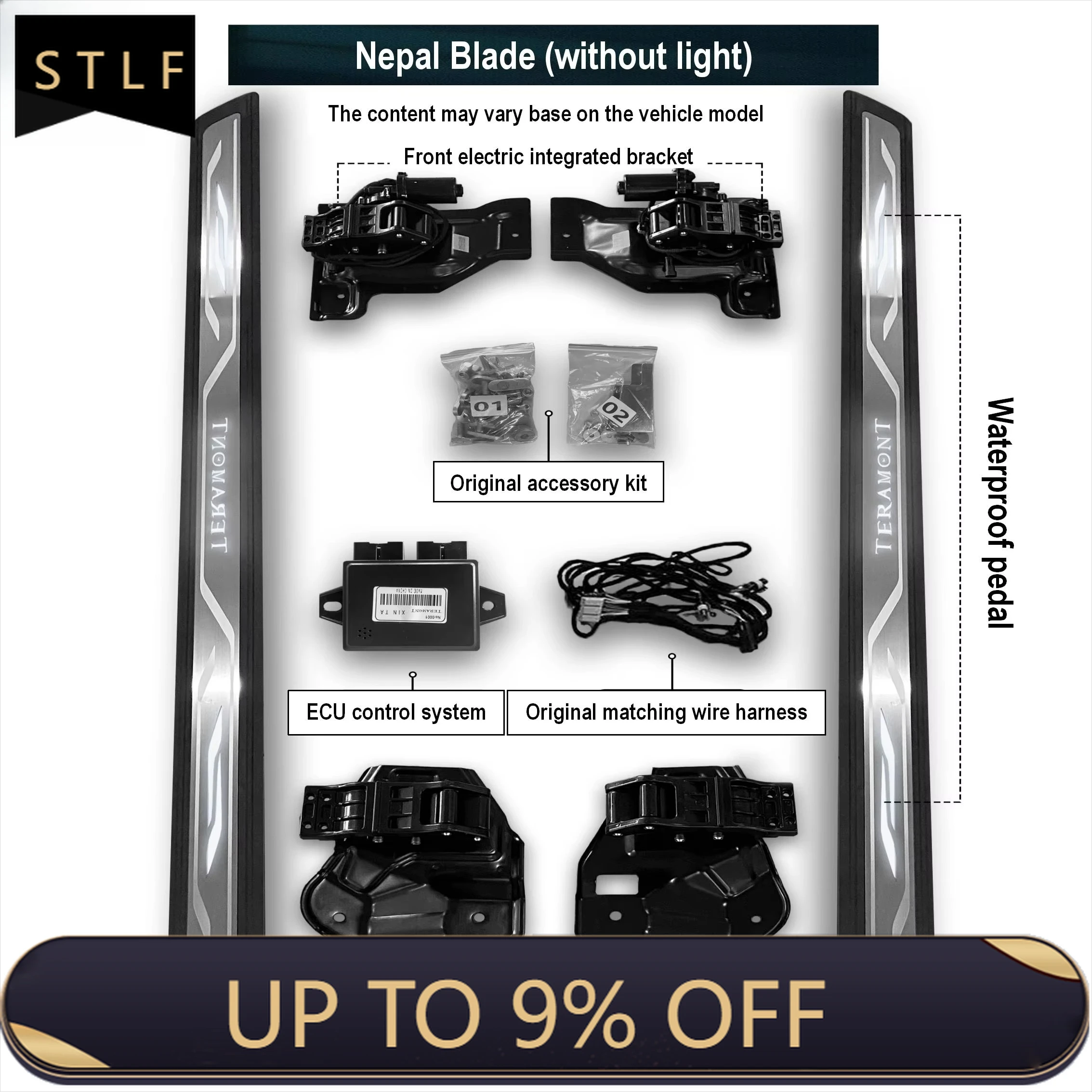 

Electric Running Boards Retractable Aluminum Alloy For Mercedes VW SUV Side Steps with Carry Bag