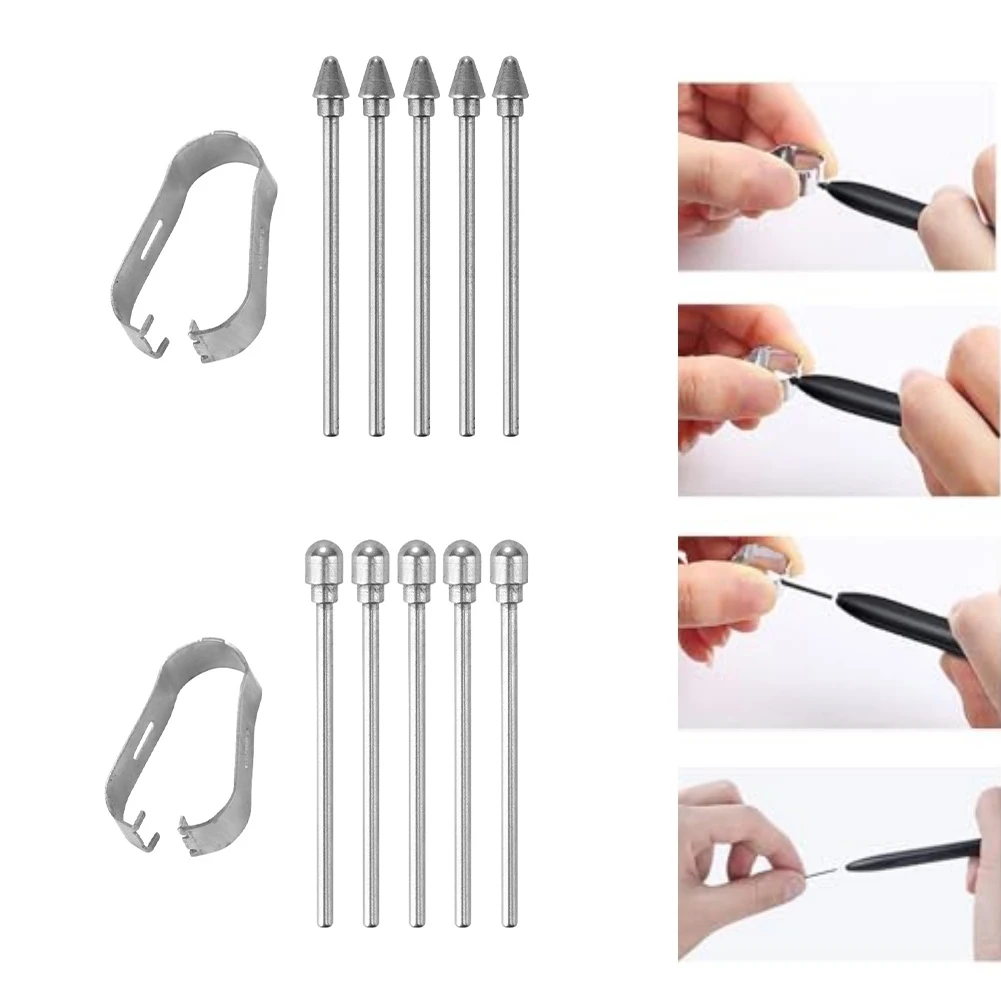 5 Pack Replaceable Pencil Nib With Tool For Samsung Tab S11/S11 Ultra Nibs Touch Stylus Pen Tip Wear Resistant Tools Accessories