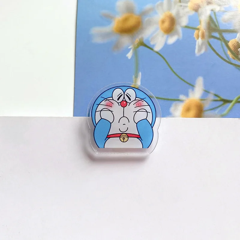 Doraemon Note Clip Folder Acrylic PP Clip Cartoon Anime Double-sided Clips Note Book Folder Multifunctional Paper Folder Gift