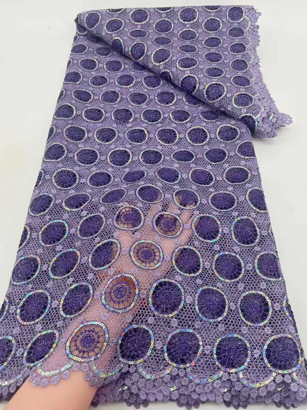 

2025 African Water Soluble Lace Fabric Embroidery High Quality Guipure Cord Lace Fabric Nigerian For Sewing Wedding Party Dress