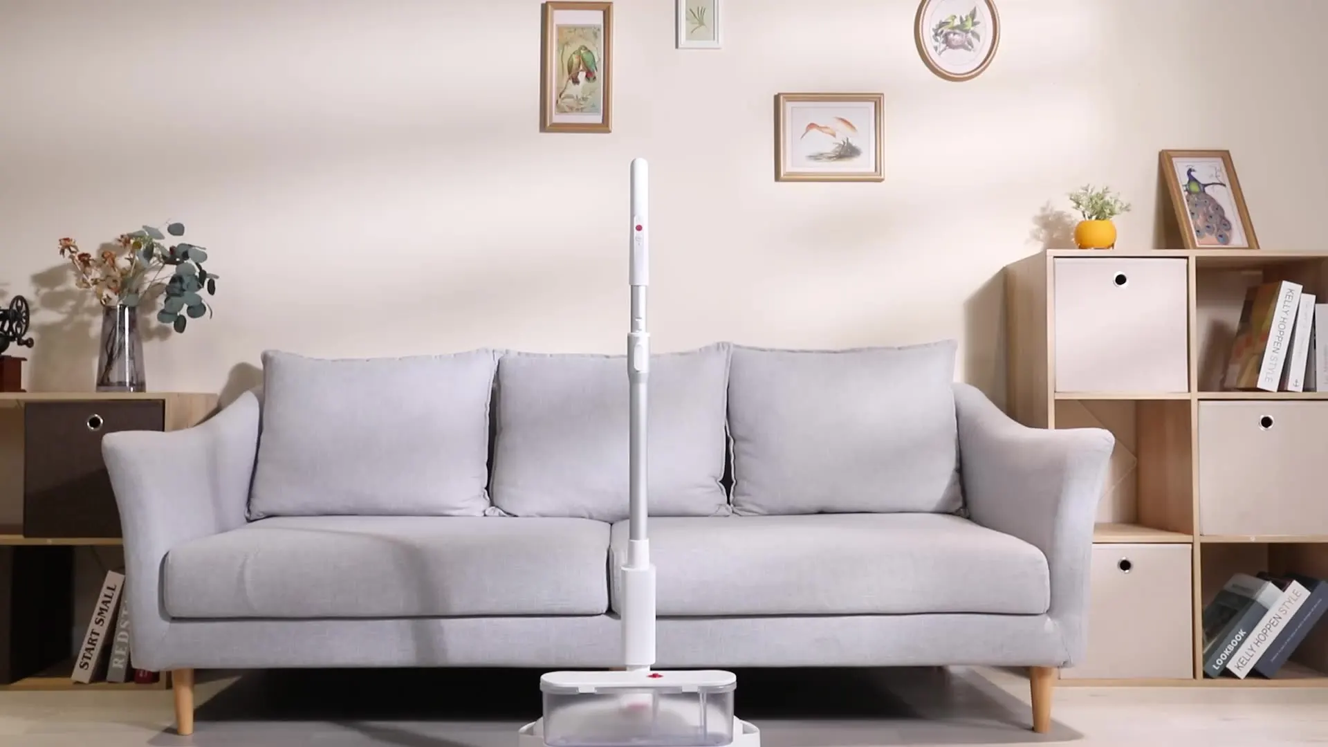BOOMJOY new 2022 cordless long handle wischmopp electric spraying floor mop cleaner electric mop cleaning with self clean