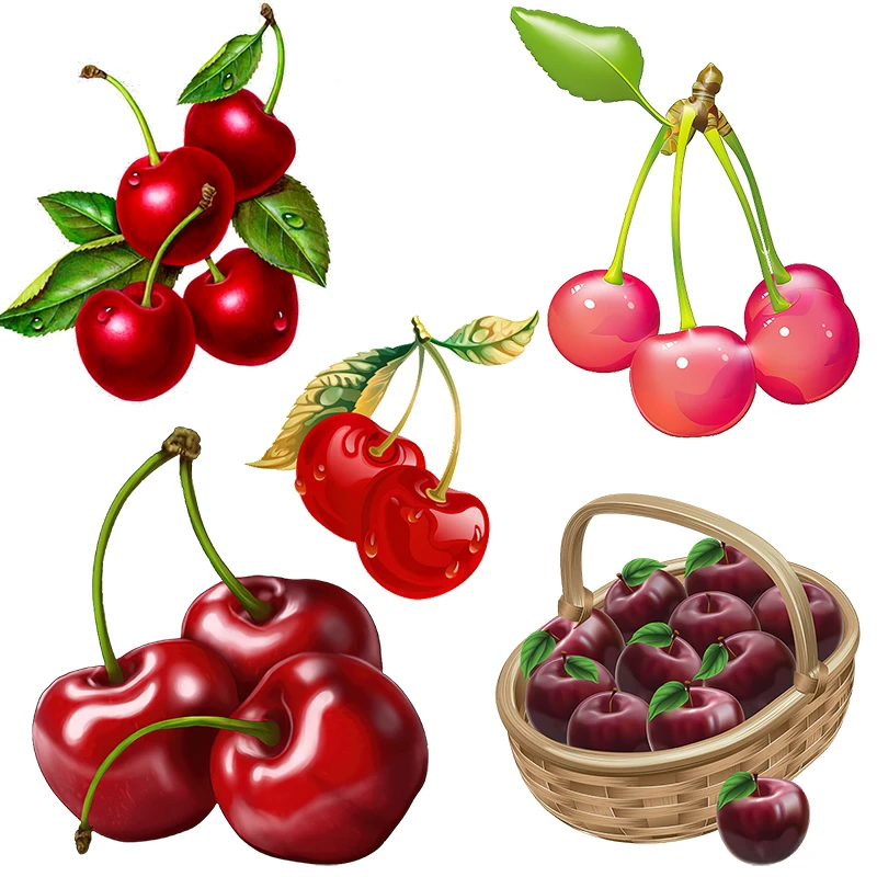 Three Ratels CO26 Fresh red cherry Fruit Cartoon Wall Sticker for home DecorationToilet Decals Waterproof self pasting